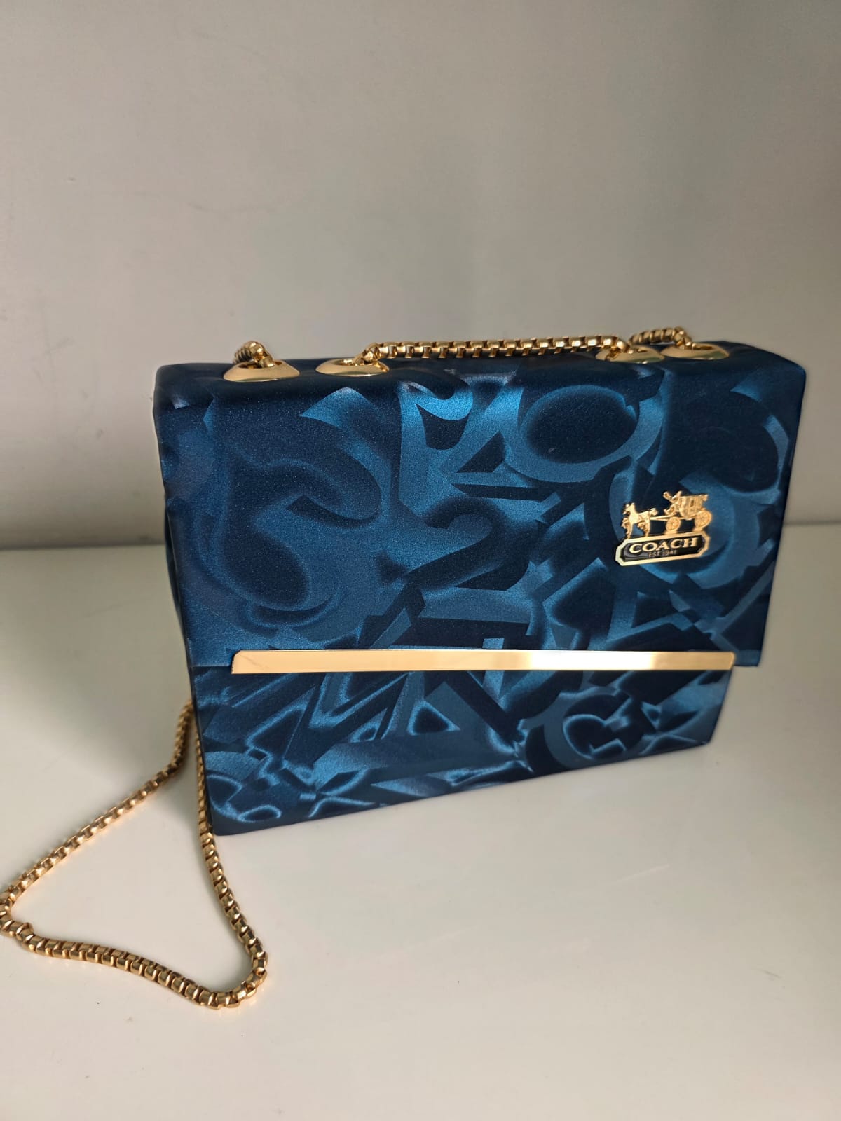 Burgundy Leather Handbag with Portrait Art Print