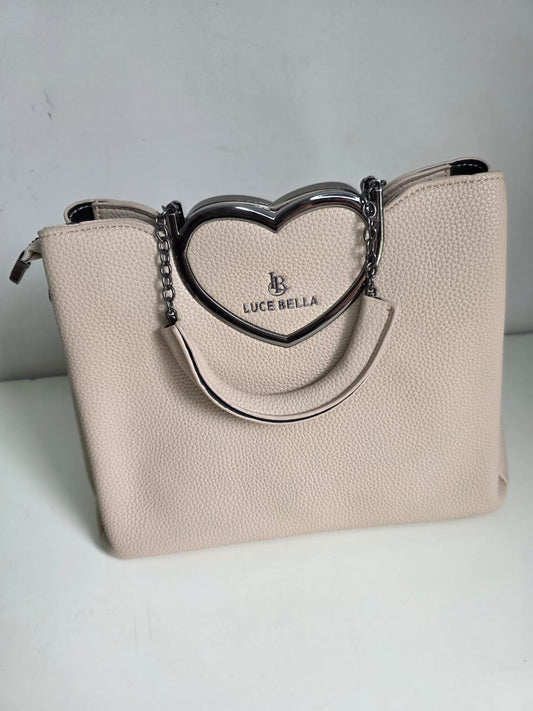 Romantic LUCE BELLA Handbag with Heart-Shaped Handle - Designer Love Bag