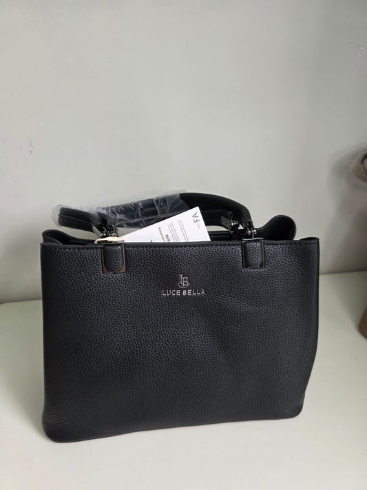 Sophisticated LUCE BELLA Handbag with Metal Frame - Designer Tote