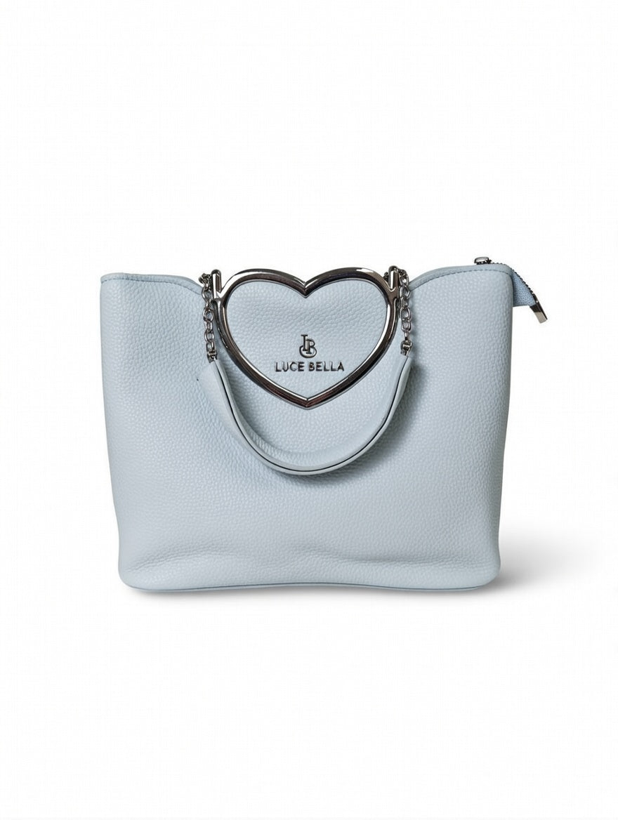 Romantic LUCE BELLA Handbag with Heart-Shaped Handle - Designer Love Bag