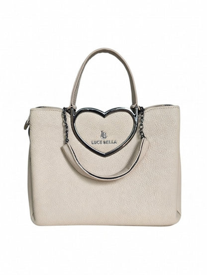Romantic LUCE BELLA Handbag with Heart-Shaped Handle - Designer Love Bag