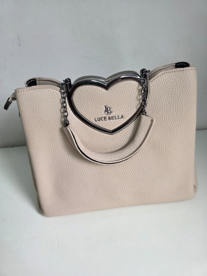Romantic LUCE BELLA Handbag with Heart-Shaped Handle - Designer Love Bag