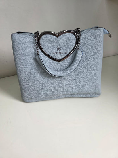 Romantic LUCE BELLA Handbag with Heart-Shaped Handle - Designer Love Bag