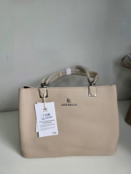 Sophisticated LUCE BELLA  Handbag with Metal Frame - Designer Tote